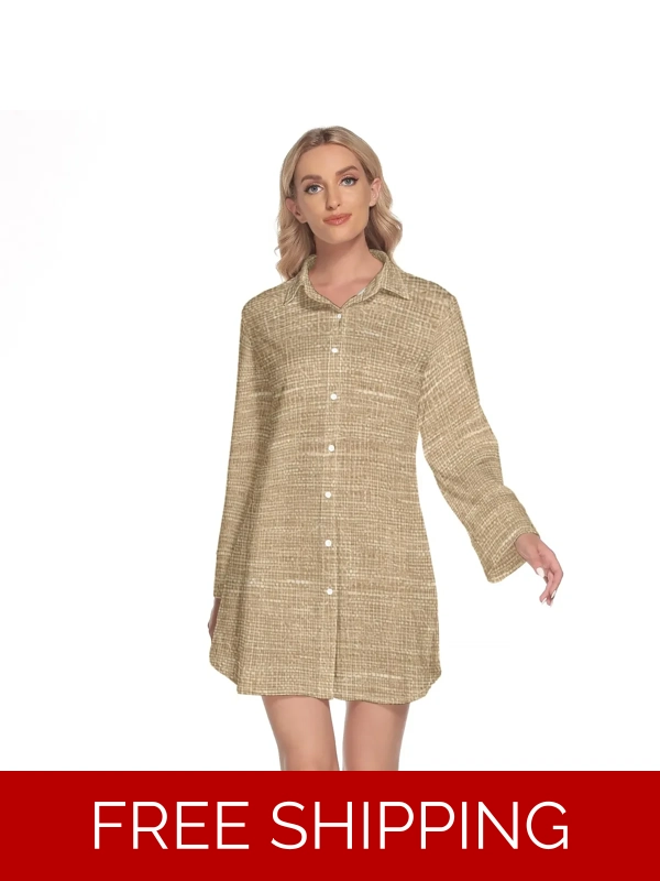 Motiff Shop Lapel Shirt Dress